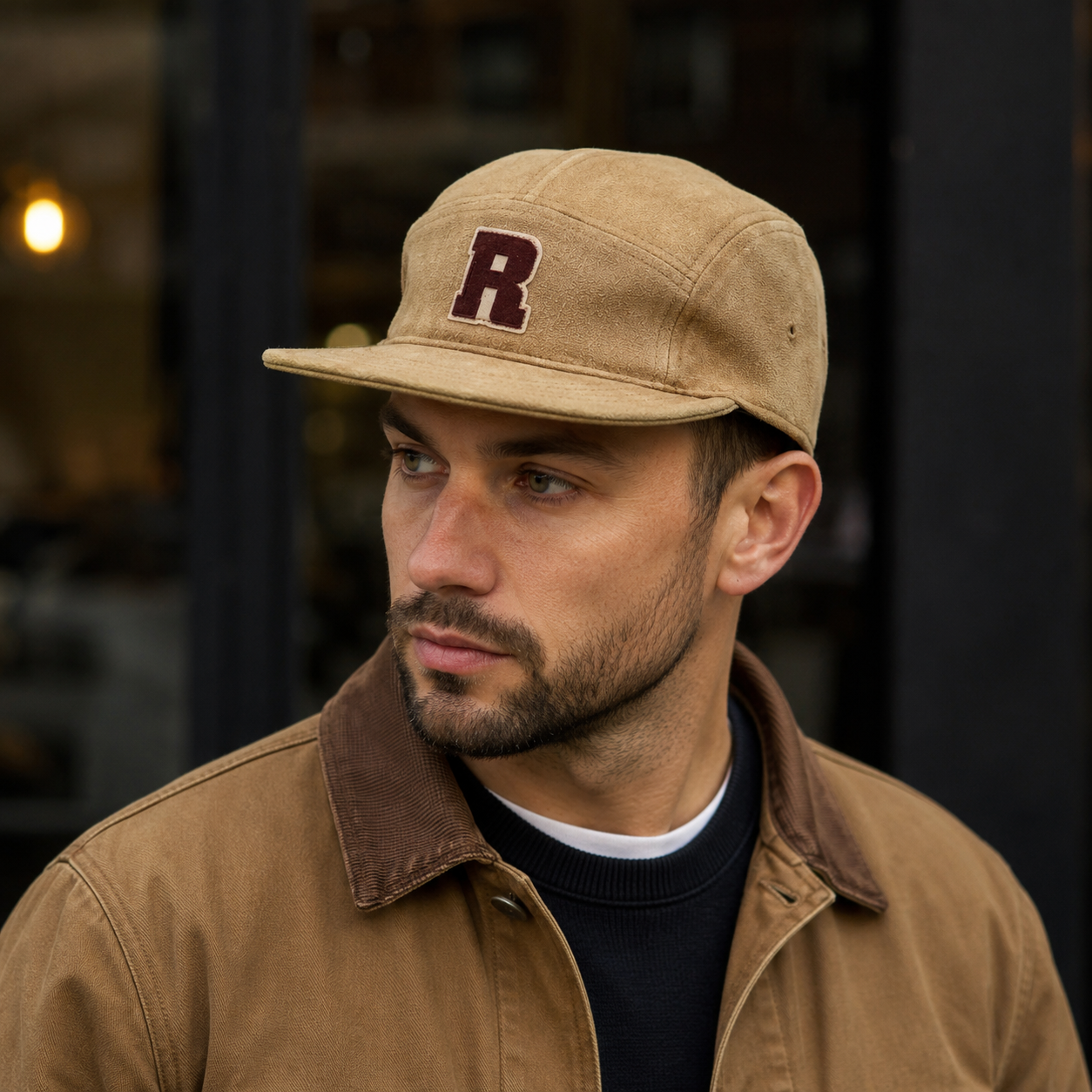 Washed Cotton Cap – Adjustable 5-Panel Baseball Hat With Flat Visor & Embroidered Logo