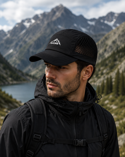 Breathable 5-Panels Cap – Organic Cotton Mesh Panel Hat With Adjustable Fit