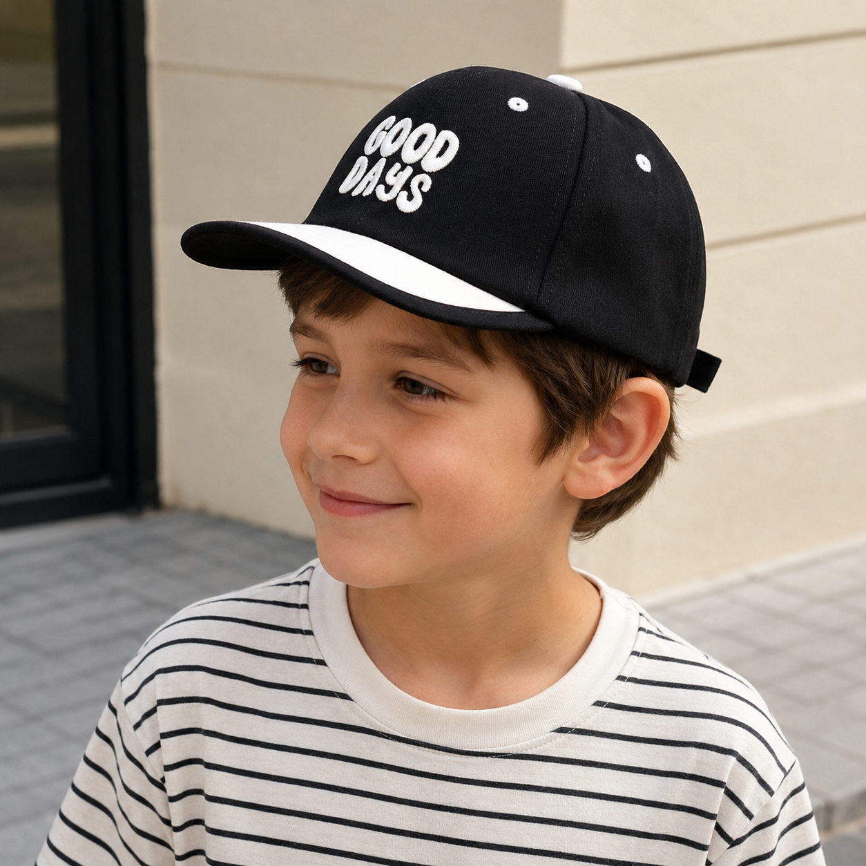Kids Baseball Cap – Adjustable Organic Cotton 6-Panel Design Hat
