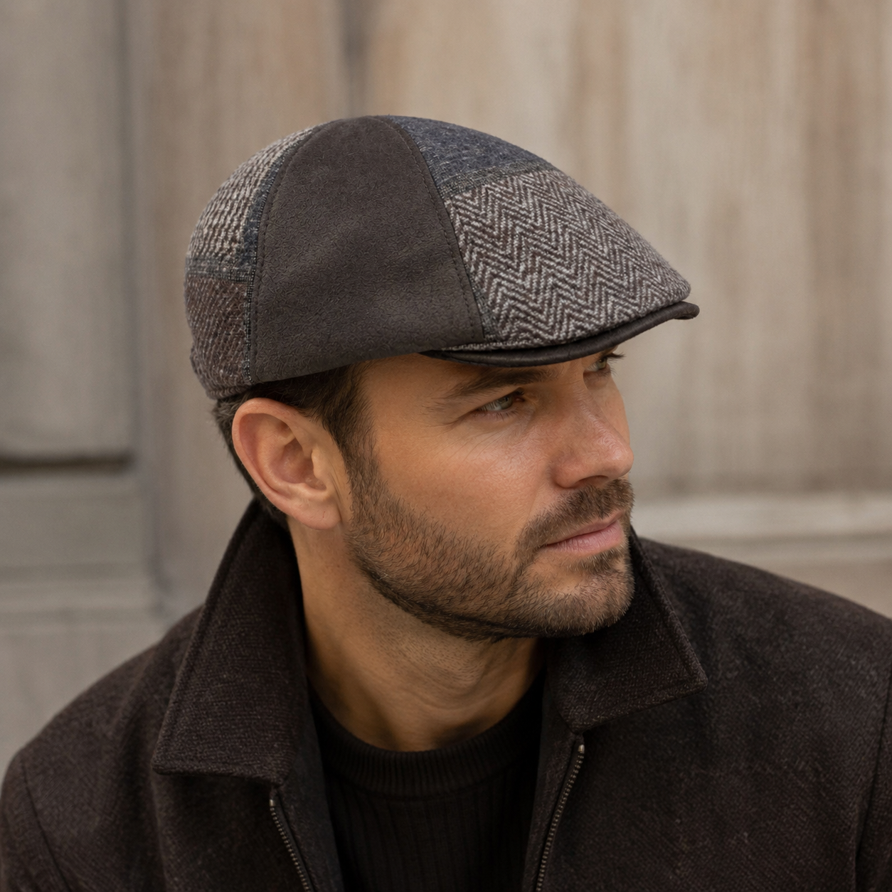 Vintage Flat Cap – Adjustable Cotton Patchwork Hat | Classic Heritage Style