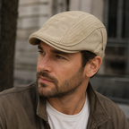 Denim Flat Cap – Adjustable Cotton Hat | Classic Casual Flat Cap Style