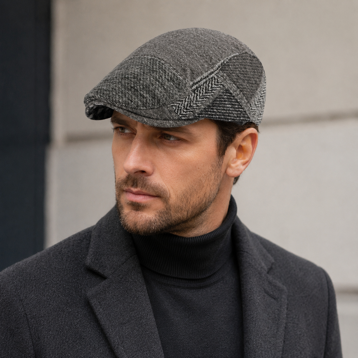 Patchwork Flat Cap – Adjustable Cotton Vintage Hat with Textured Fabric Style