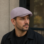 Cotton Flat Cap – Adjustable Classic Cabbie Hat With Rhombus Pattern Design