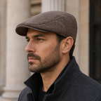 Cotton Flat Cap – Classic Herringbone Style | Lightweight Unisex Hat Size 56-58