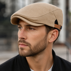Retro Flat Cap - Organic Cotton Adjustable Hat With Embroidered Logo Mongolia 1991