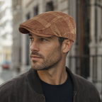 Corduroy Flat Cap – Adjustable Plaid Cotton Hat for Men & Women by Hatloom