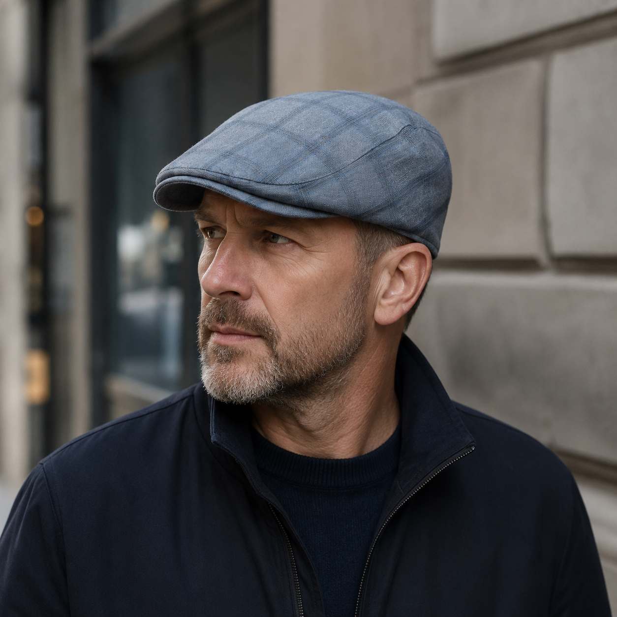 Plaid Cotton Flat Cap – Adjustable Lightweight Breathable Classic Hat for Men & Women