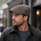 Cotton Flat Cap – Retro Patchwork Adjustable Unisex Classic Headwear Hat