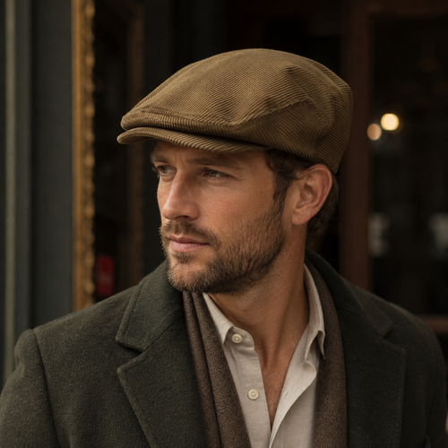 Corduroy Flat Cap – Classic Retro Cotton Hat | Warm Winter Cold Weather Cap