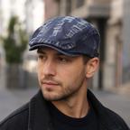 Denim Flat Cap – Classic Adjustable Cotton Hat | Breathable Summer Style
