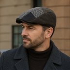 Patchwork Flat Cap - Adjustable Cotton Heritage Hat With Stylish Design