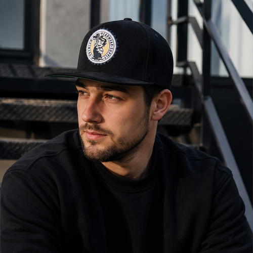 Corduroy Snapback Cap – Black Adjustable Cotton Baseball Style Hat