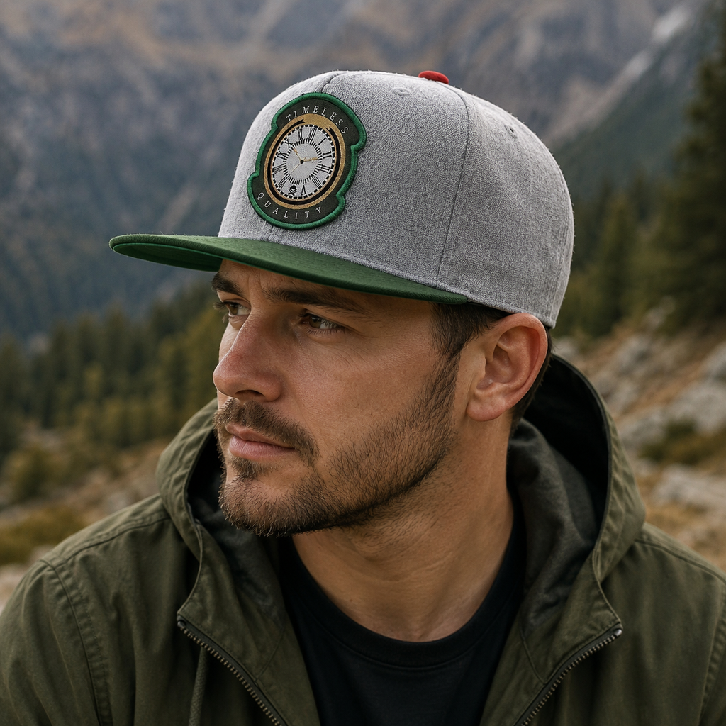 Gray Snapback Cap – Adjustable Cotton Baseball Style Hat by Hatloom