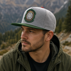 Gray Snapback Cap – Adjustable Cotton Baseball Style Hat by Hatloom