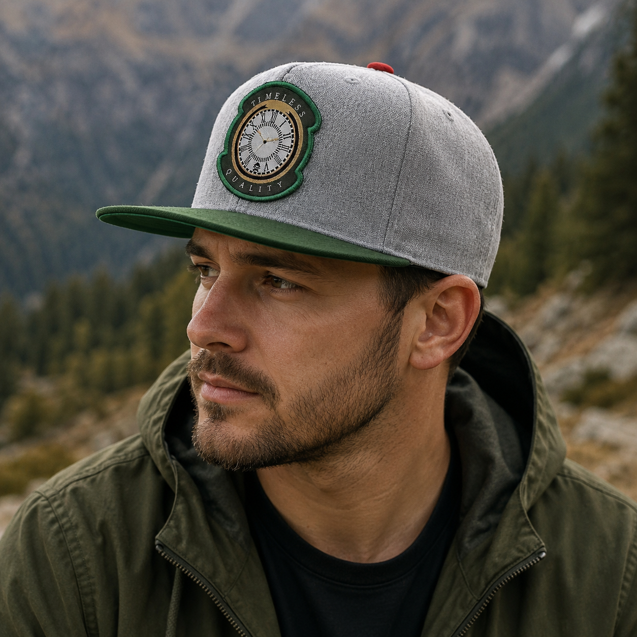 Gray Snapback Cap – Adjustable Cotton Baseball Style Hat by Hatloom