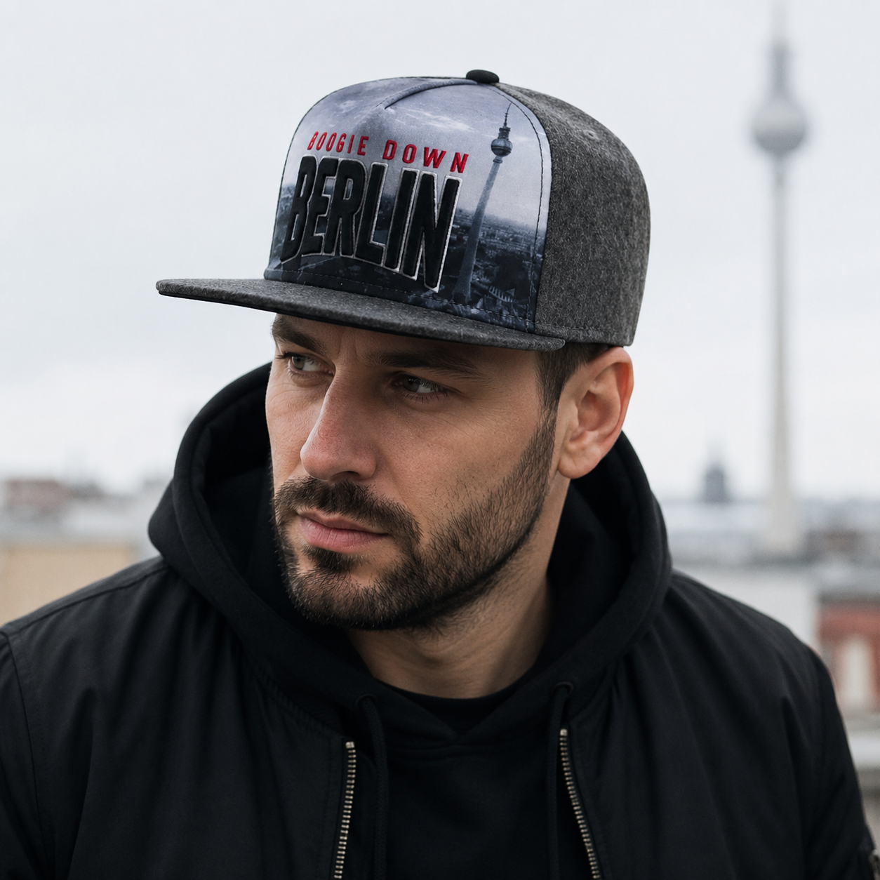 Snapback Cap Adjustable Hat 55-61 cm – Cotton Urban Streetwear Boogie Down Berlin