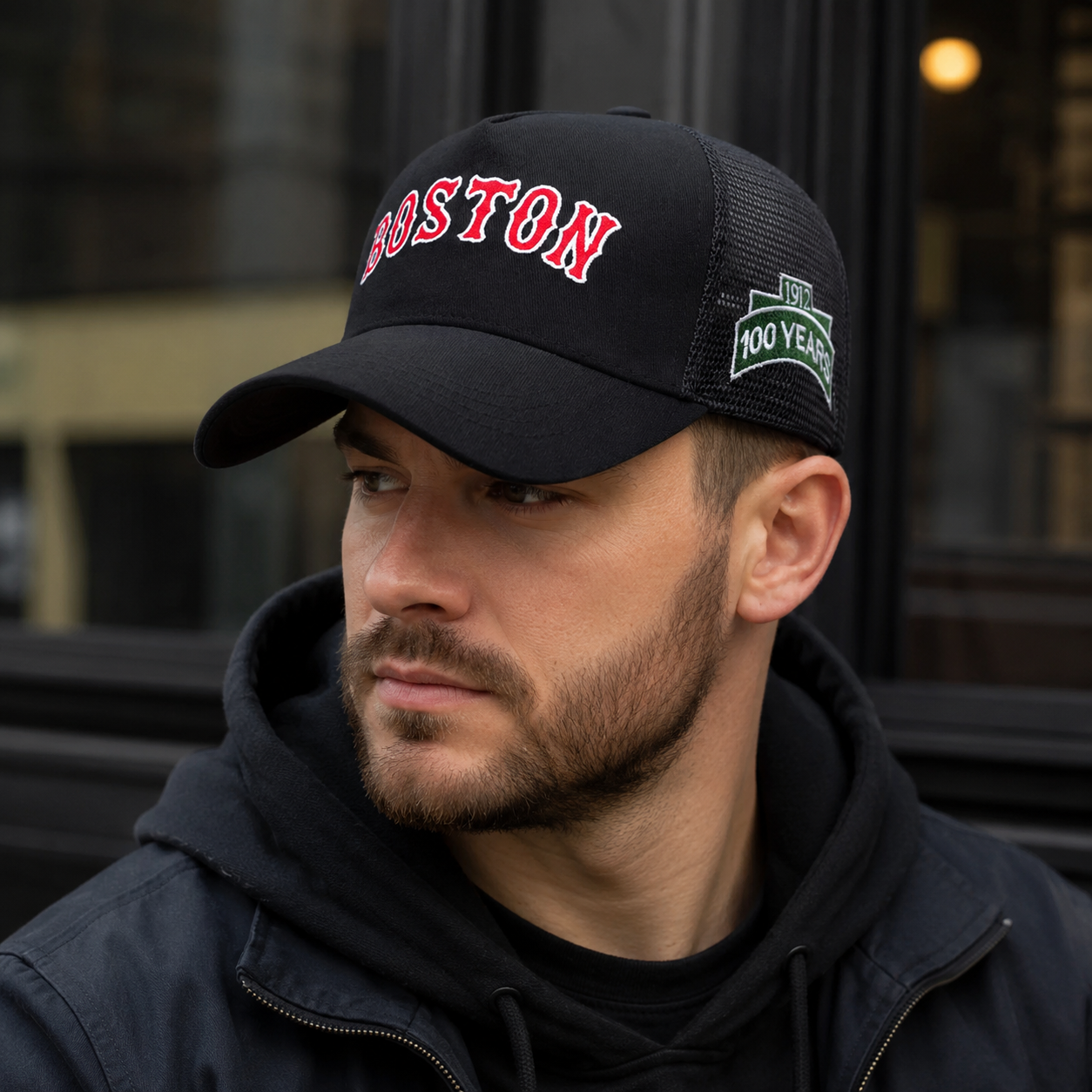 Boston Trucker Cap – Adjustable Cotton Mesh Hat | Breathable Classic Style