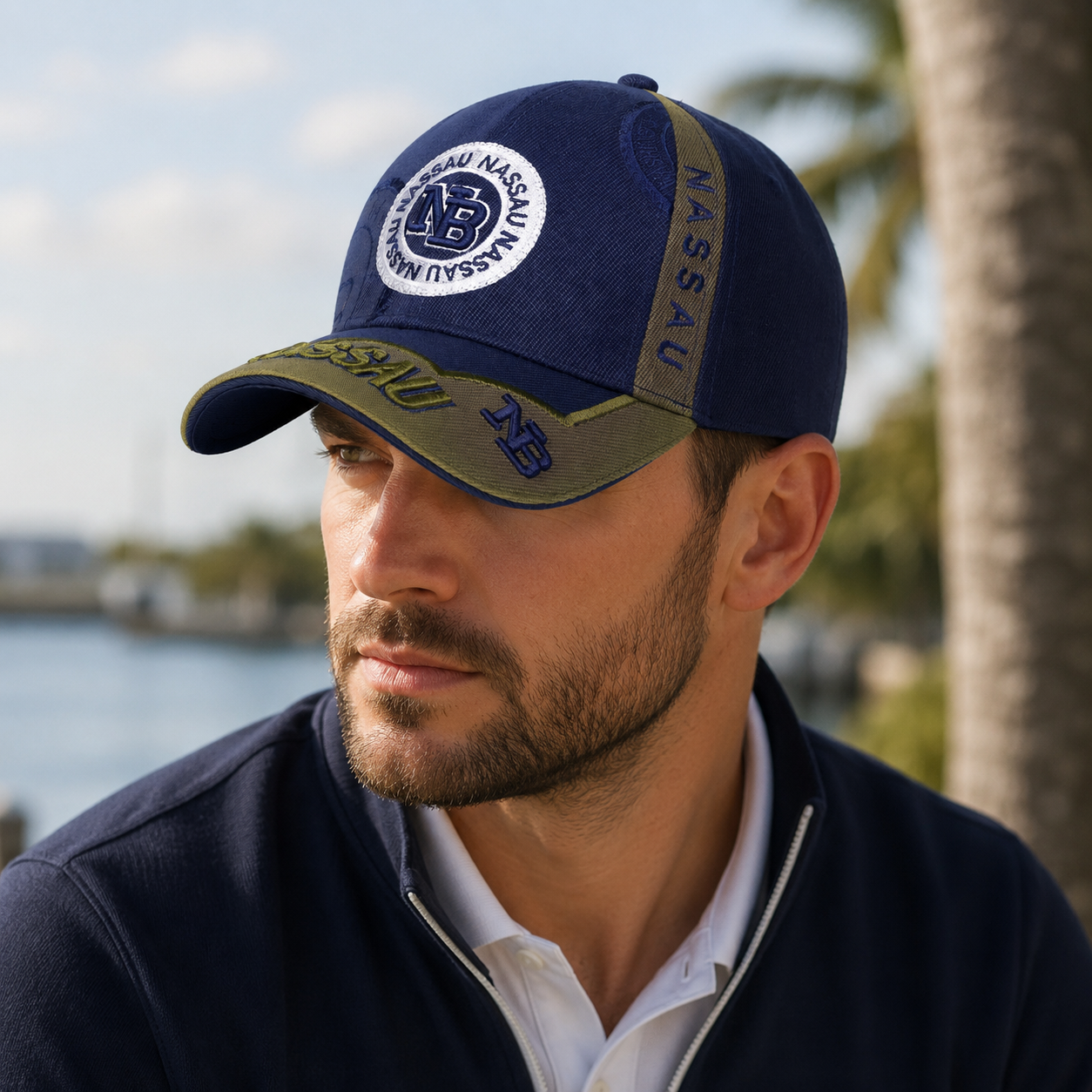 Nassau Bahamas Baseball Cap - Adjustable Cotton Acrylic Hat With Embroidered Logo