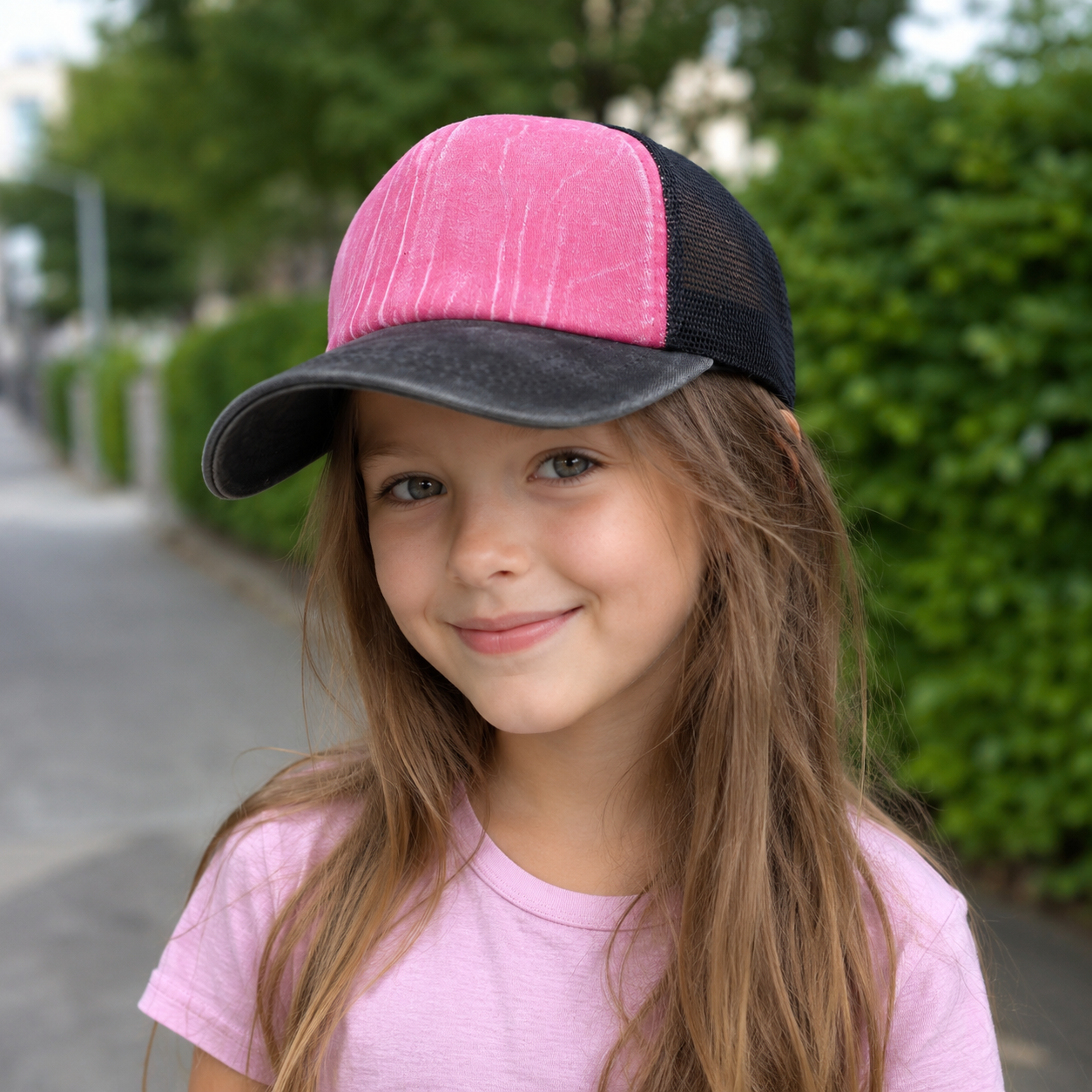 Kids Summer Trucker Cap – Adjustable Cotton Hat With Breathable Design