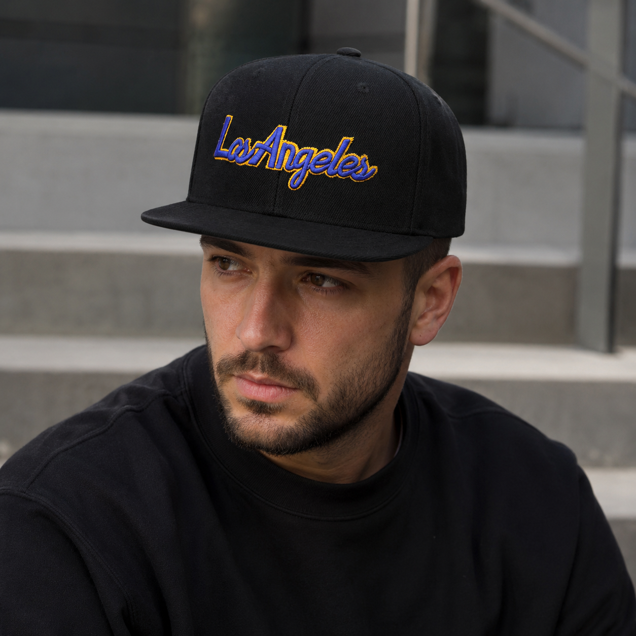 Retro Snapback Cap – Adjustable Los Angeles Baseball Style Hat With Acrylic Material