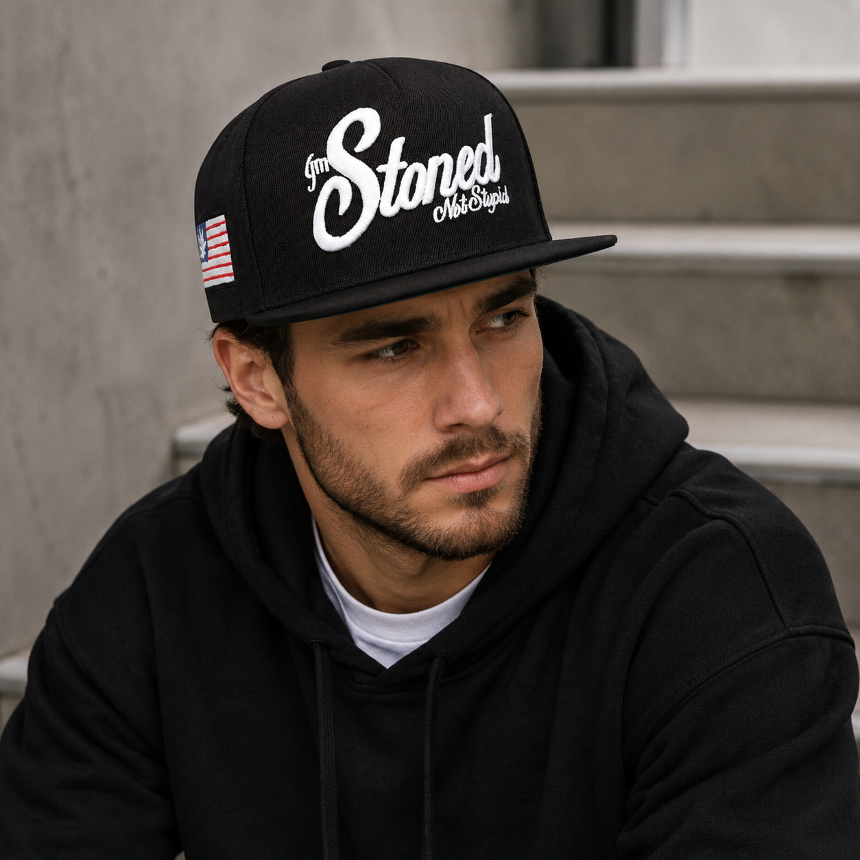 Stoned Snapback Cap – Adjustable Acrylic Baseball Cap With Comfortable Fit