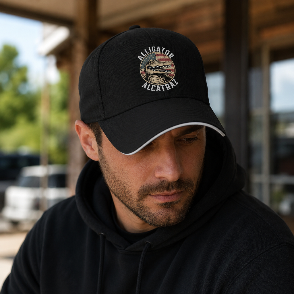 Alligator Alcatraz Cap – Adjustable Acrylic Baseball Cap 54-60cm Unisex Hatloom