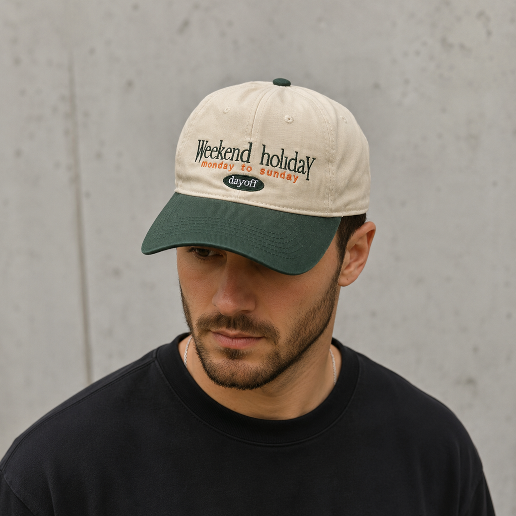 Beige Baseball Cap – Adjustable Cotton Hat With Embroidered Design & Breathable Style