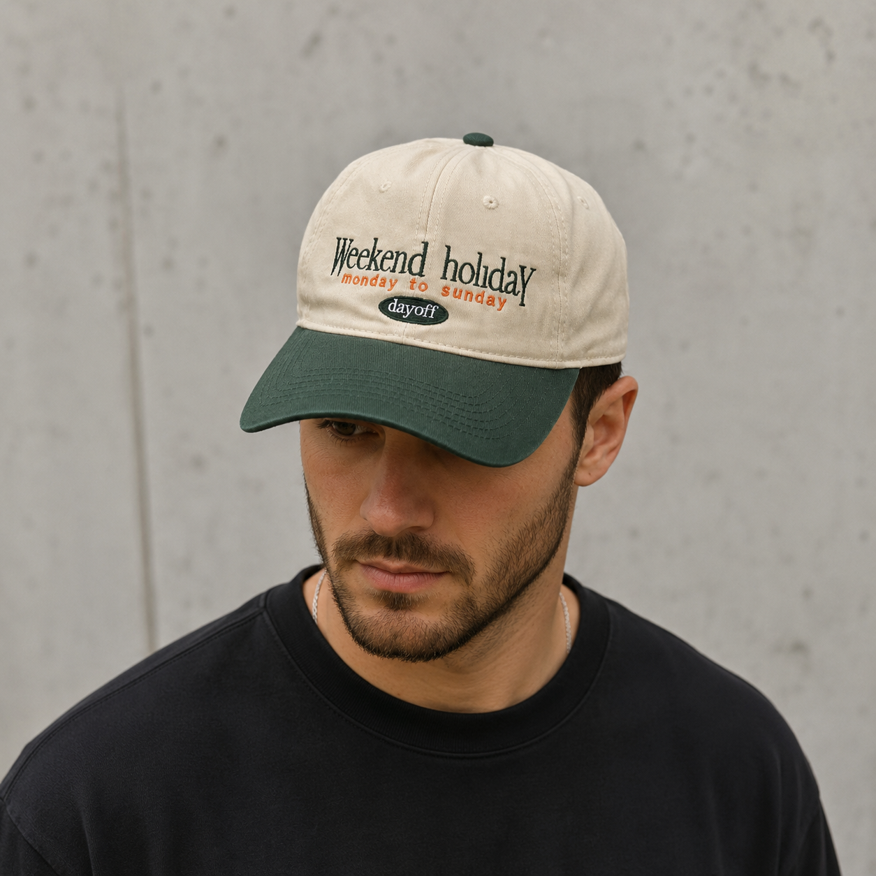 Beige Baseball Cap – Adjustable Cotton Hat With Embroidered Design & Breathable Style