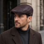 Vegan Leather Flat Cap – Adjustable Unisex Winter Headwear by Hatloom