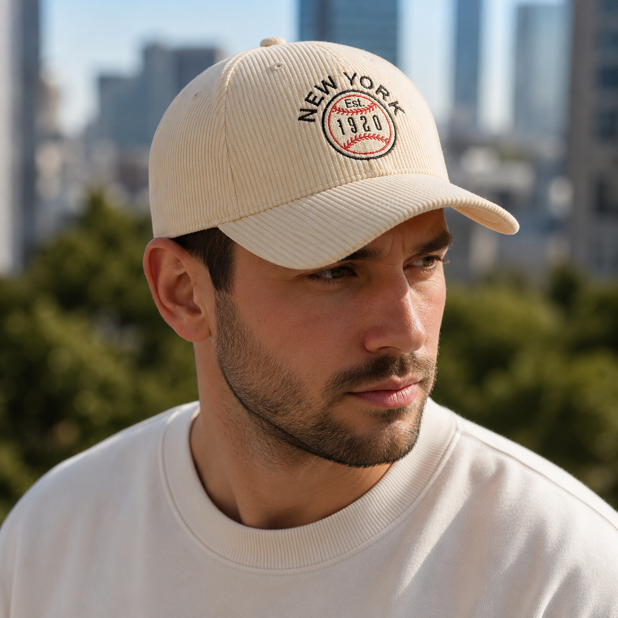 Corduroy Baseball Cap – Vintage Adjustable Cotton Acrylic Hat for Men & Women