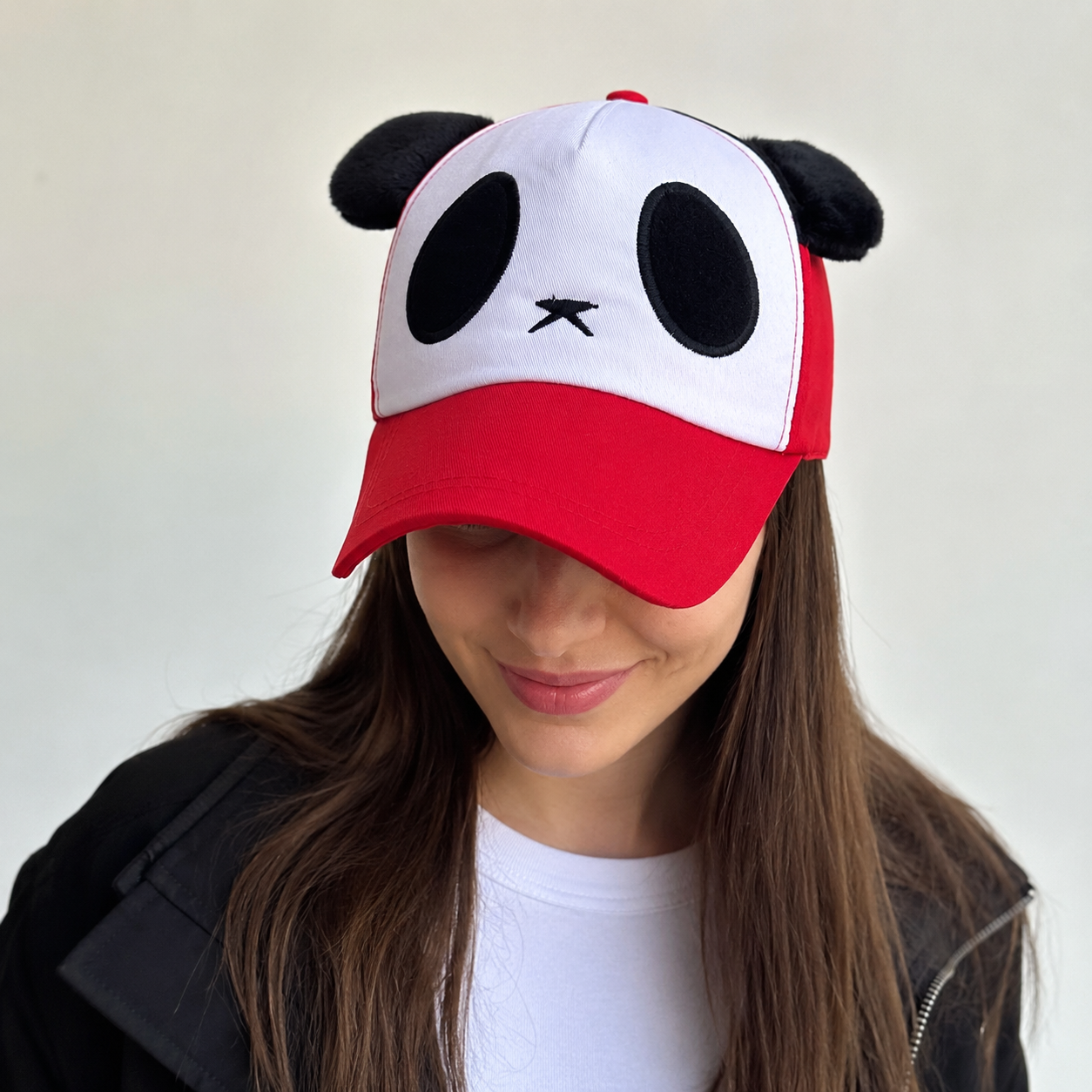Panda Bear Trucker Cap – Adjustable Cotton Mesh Baseball Hat with Panda Ears