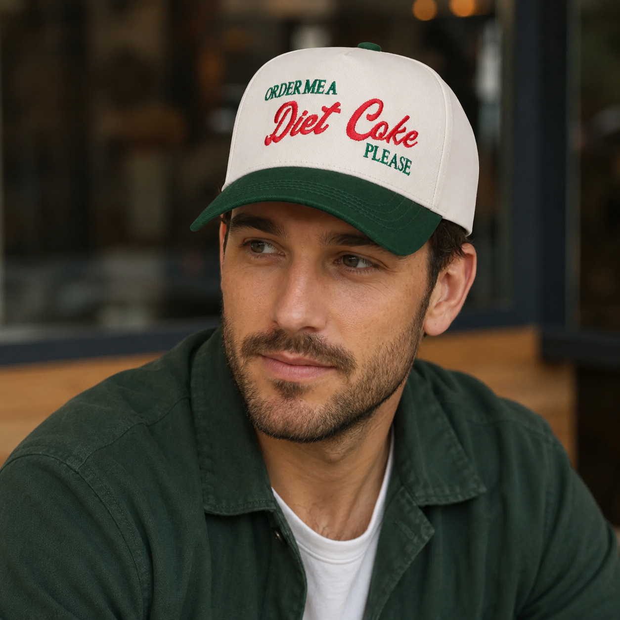 Diet Coke Baseball Cap - White Cotton Adjustable Hat With Embroidered Logo