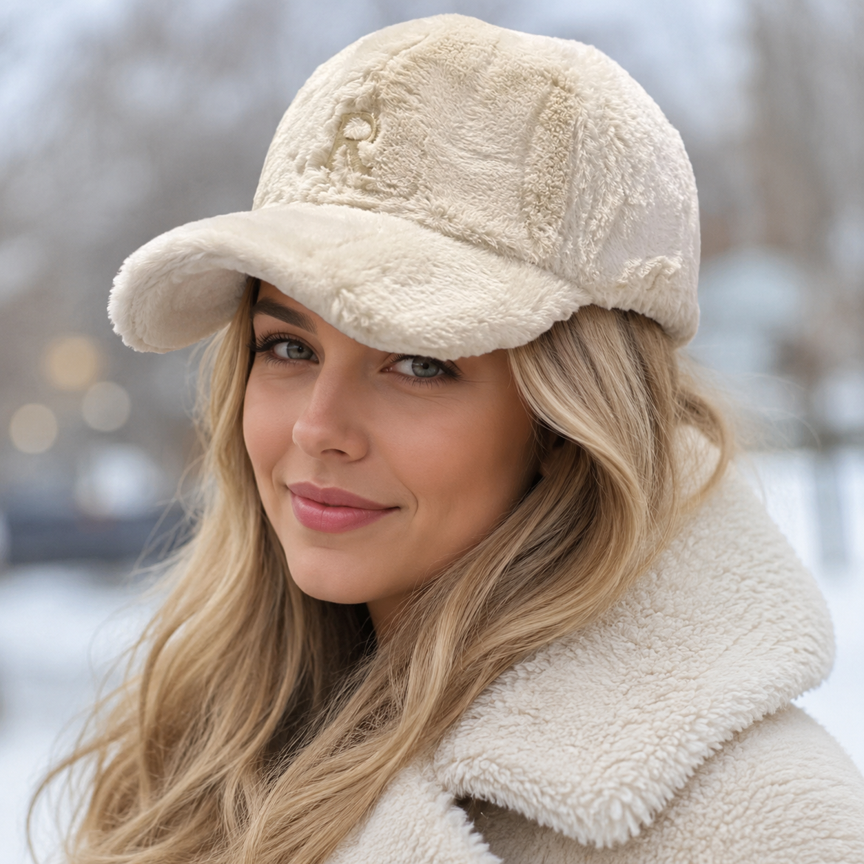 Plush Baseball Cap – Adjustable Winter Baseball Style Hat With Cold Protection
