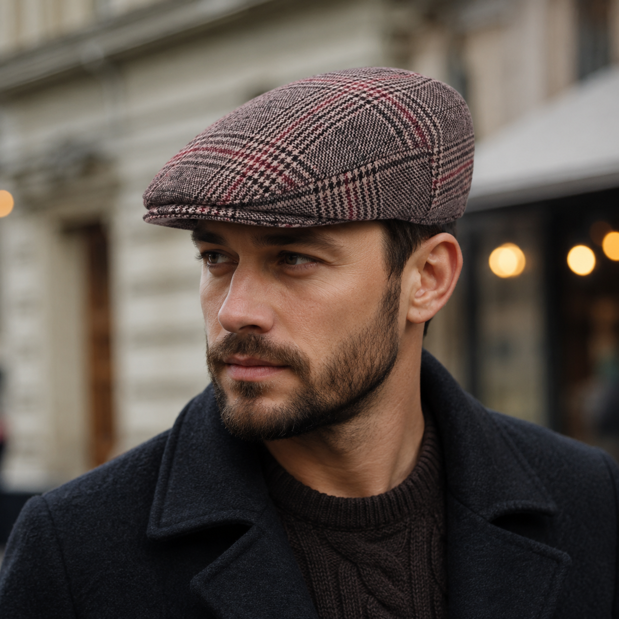 Tartan Cotton Flat Cap – Adjustable Plaid Hat For Men & Women, Breathable Classic Style