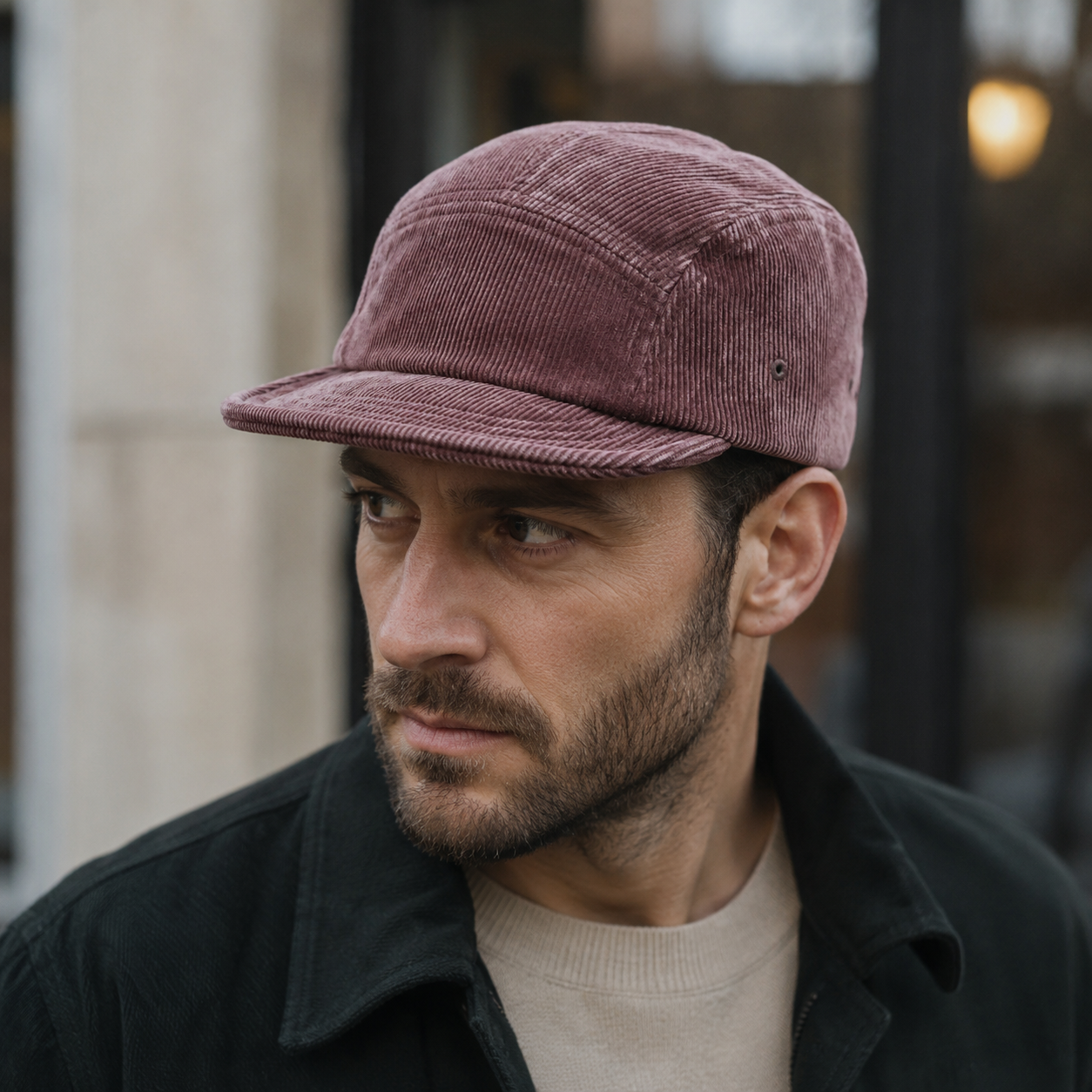 Corduroy Baseball Cap – Adjustable 5 Panels Cotton Hat With Breathable Fabric