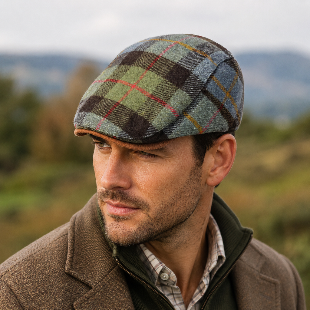 Plaid Flat Cap – Adjustable Cotton Tartan Hat for Men & Women | Classic Stylish Design