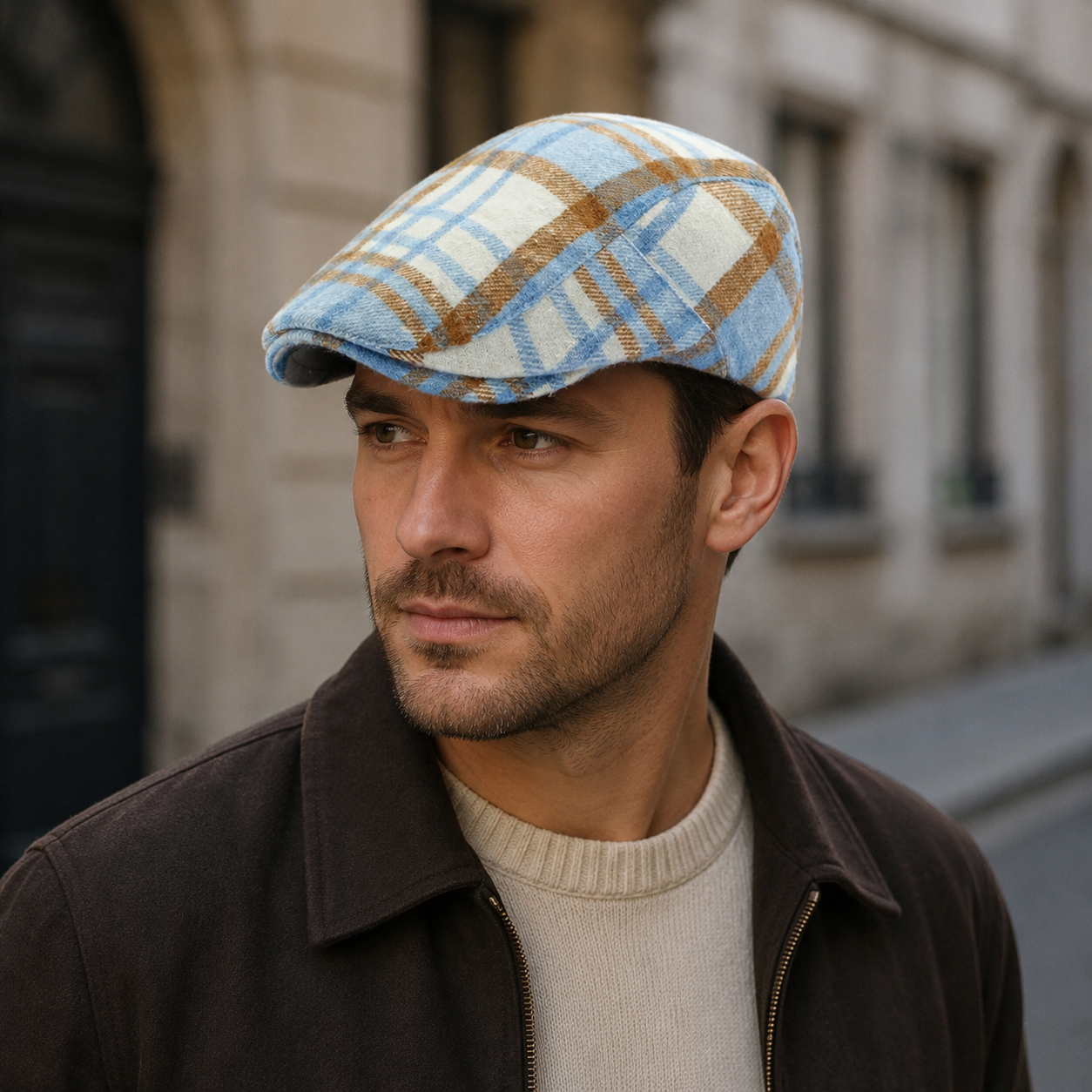 Tartan Flat Cap – Adjustable Cotton Plaid Hat | Heritage Classic Style