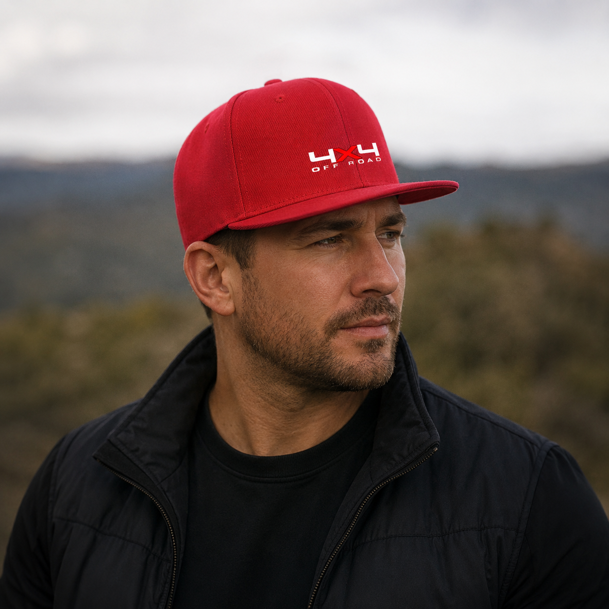 4X4 Off Road Cap - Adjustable Snapback Hat With Organic Cotton & Acrylic Blend