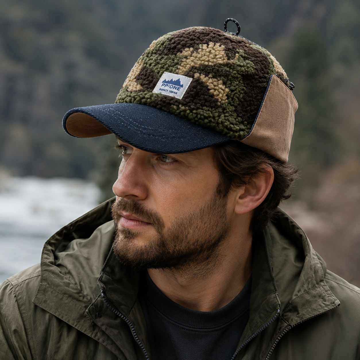Wool Earflap Baseball Cap – Adjustable Vegan Wool Hat With Cold Protection