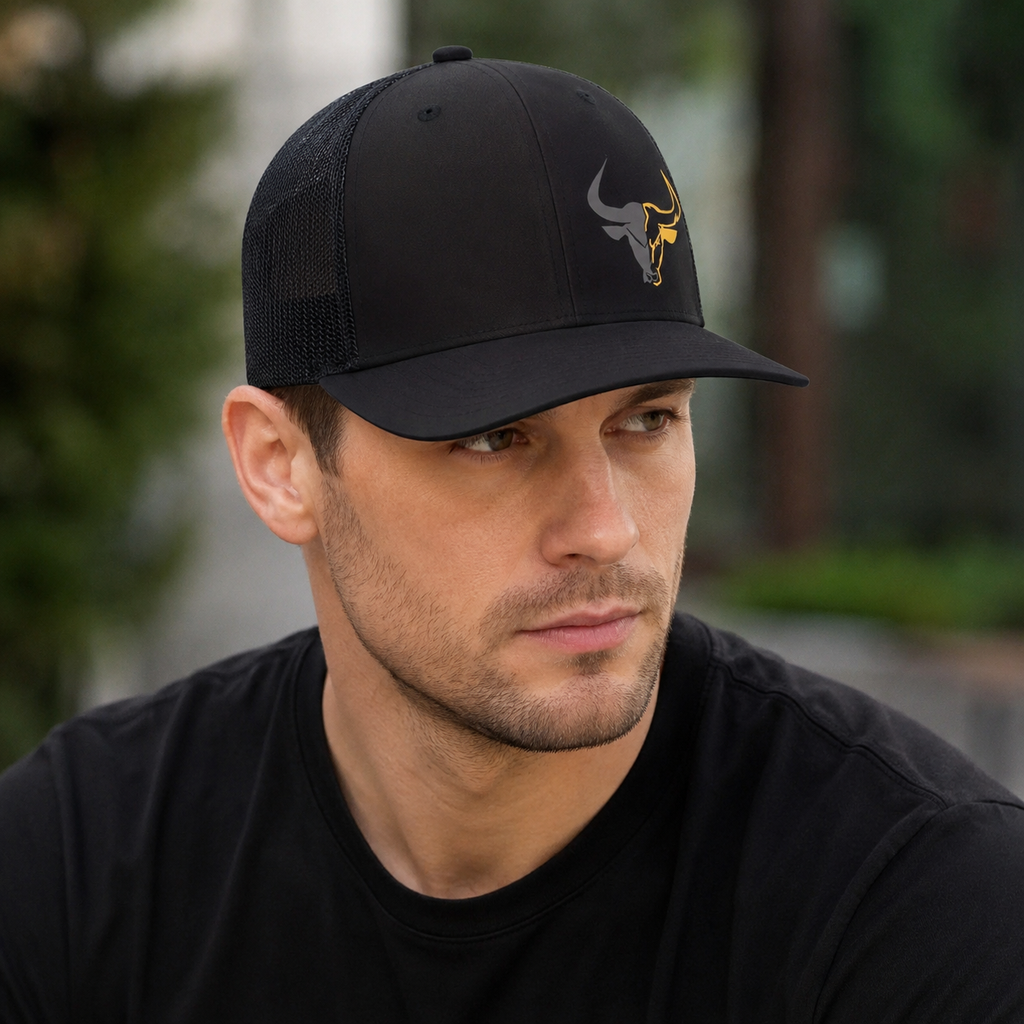 Trucker Snapback Cap – Adjustable Organic Cotton Mesh Back Hat With Sun Protection