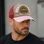Embroidered Trucker Cap – Organic Cotton Adjustable Mesh Hat With Logo
