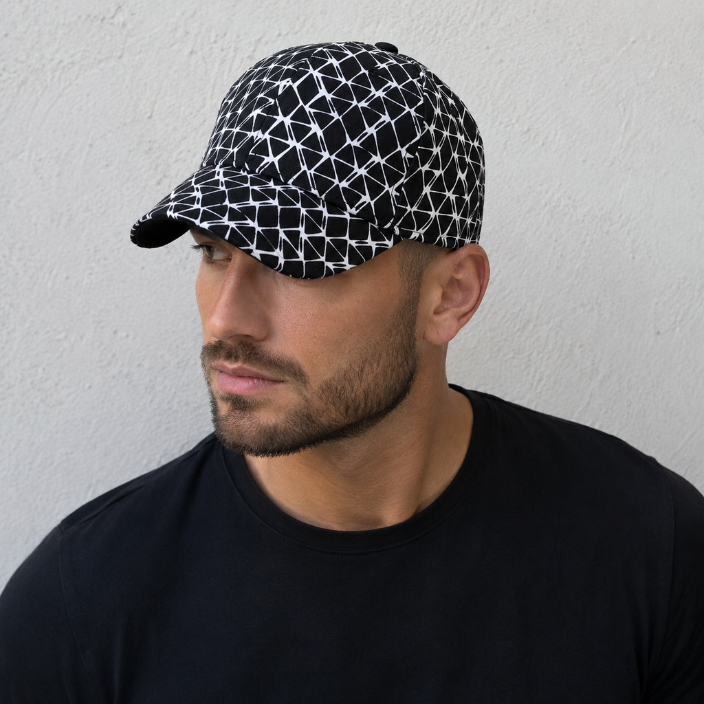 Baseball Cap Adjustable Cotton Printed Panel Hat – Breathable Summer Headwear
