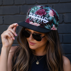 Floral Snapback Cap – Adjustable Cotton Baseball Style Hat With Flower Pattern