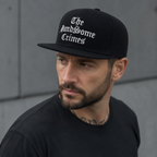 Black Snapback Cap – Adjustable Cotton Baseball Hat With Embroidered Logo