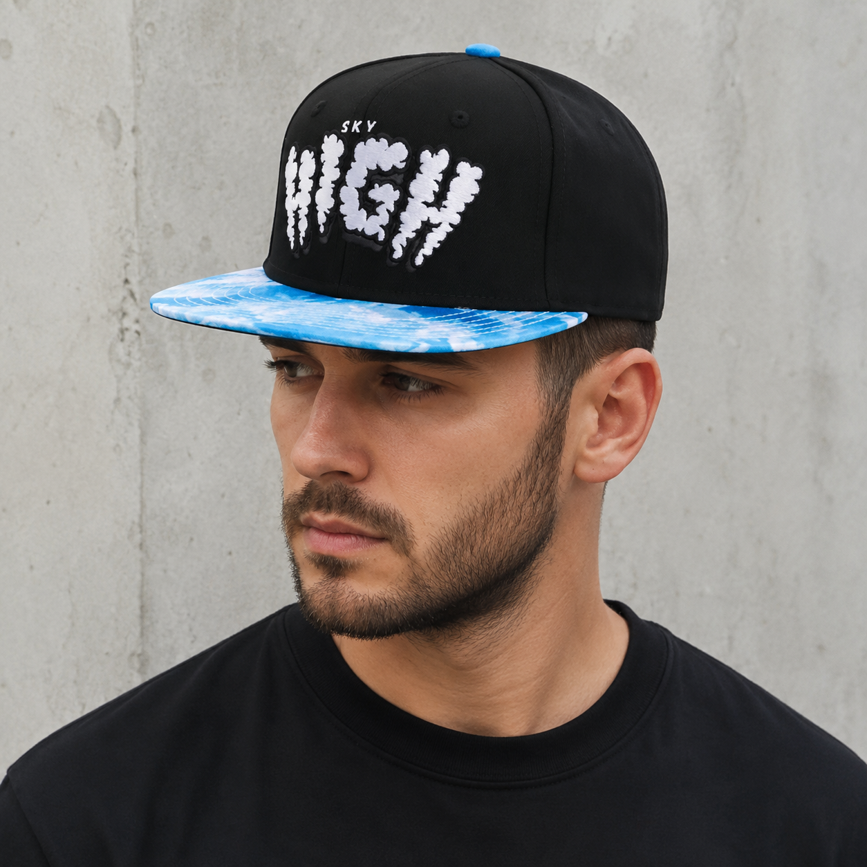 Snapback Cap Adjustable Cotton Baseball Hat With Flat Brim For Streetwear