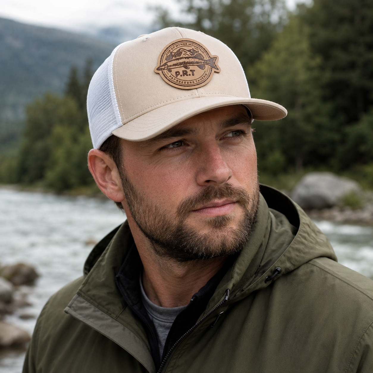 Fishing Trucker Cap – Adjustable Cotton Acrylic Blend Breathable Outdoor Hat