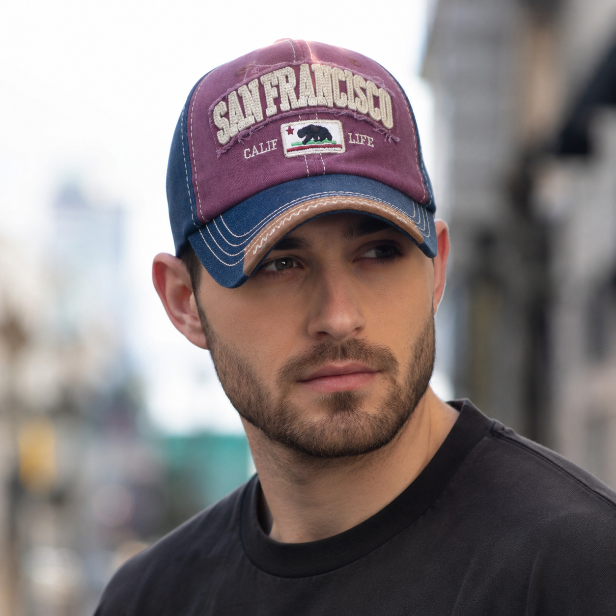 Baseball Cap – Adjustable Cotton Embroidered San Francisco Cali Life Hat