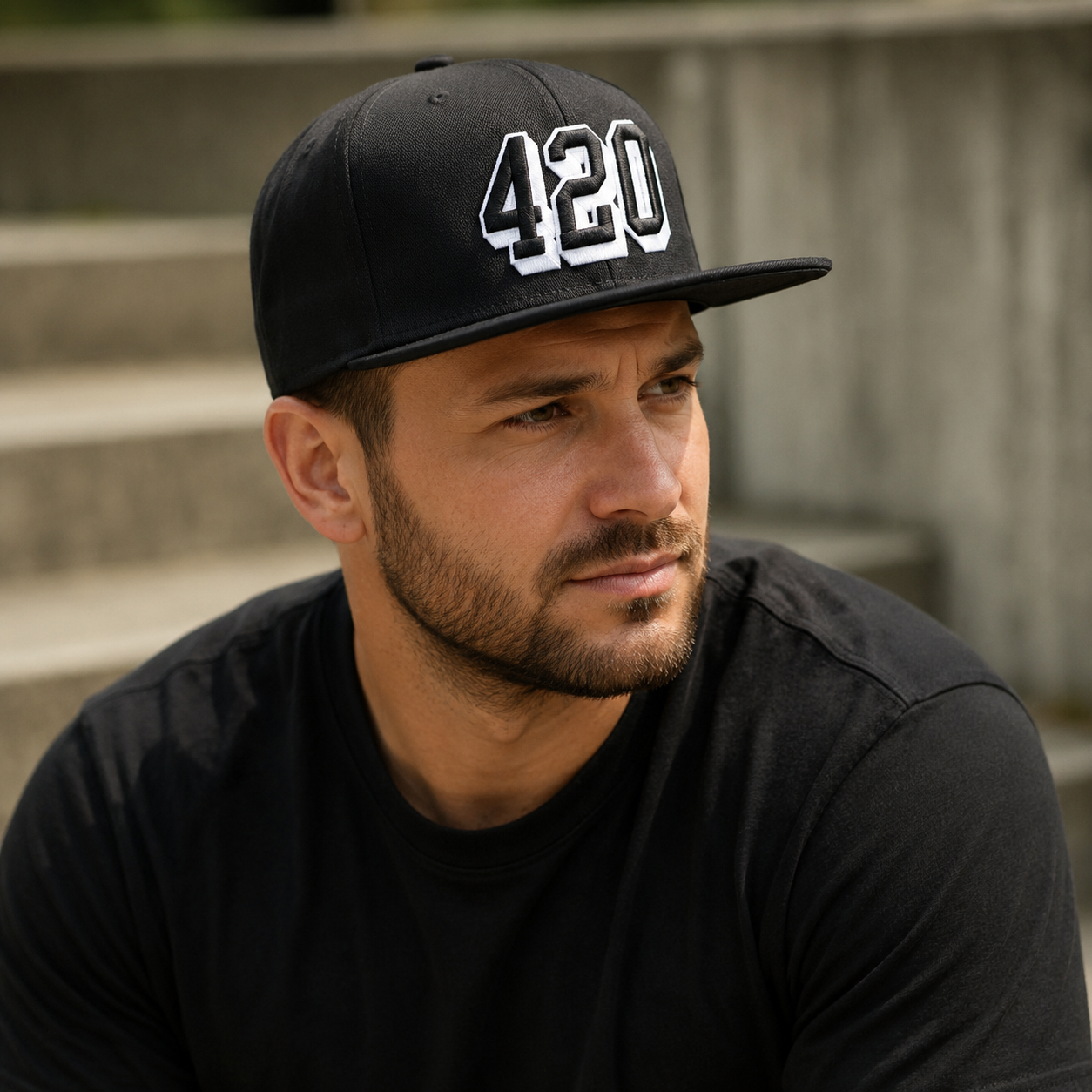 Retro Snapback Cap – Adjustable 420 Cotton Hat with Embroidered Vintage Style