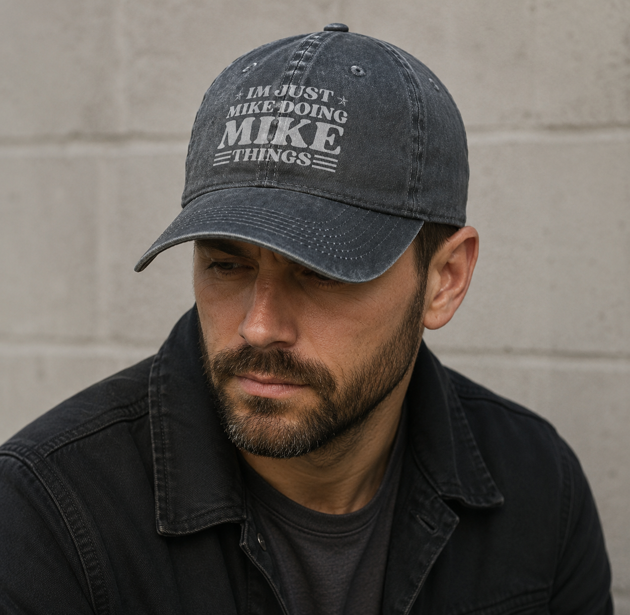 Denim Baseball Cap – Adjustable Cotton Hat With Embroidered Summer Design