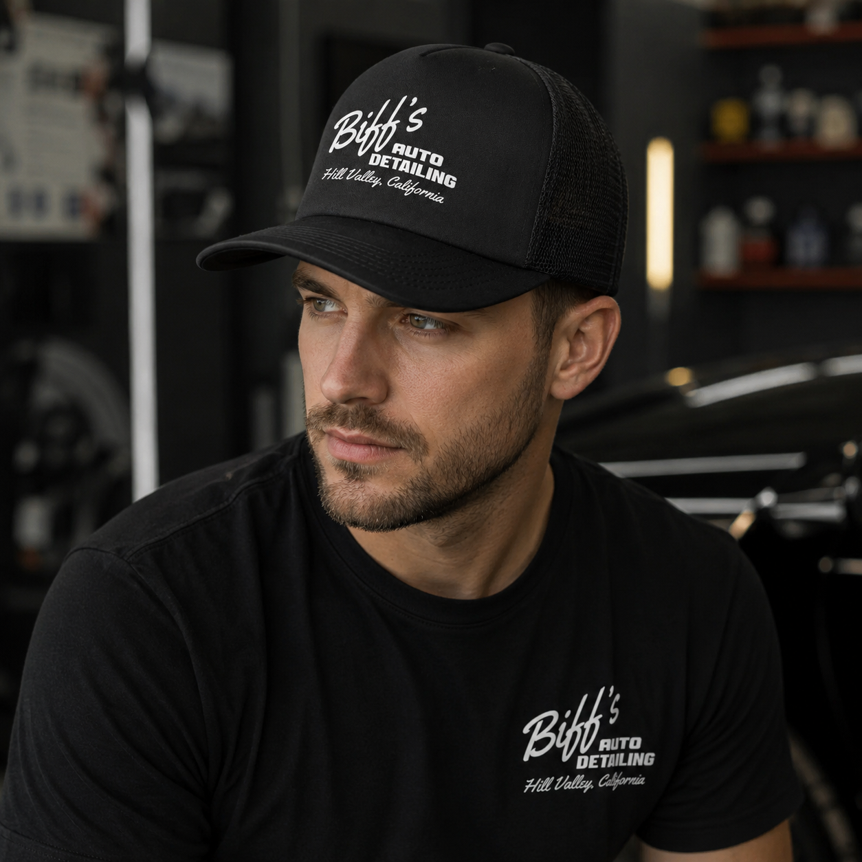 Retro Trucker Cap – Adjustable Cotton Acrylic Hat With Breathable Mesh Design
